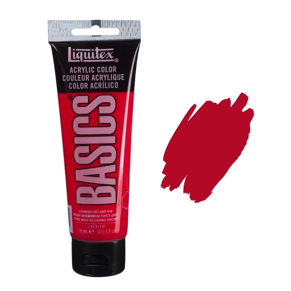 Liquitex basics acrylic paint cadmium red deep hue