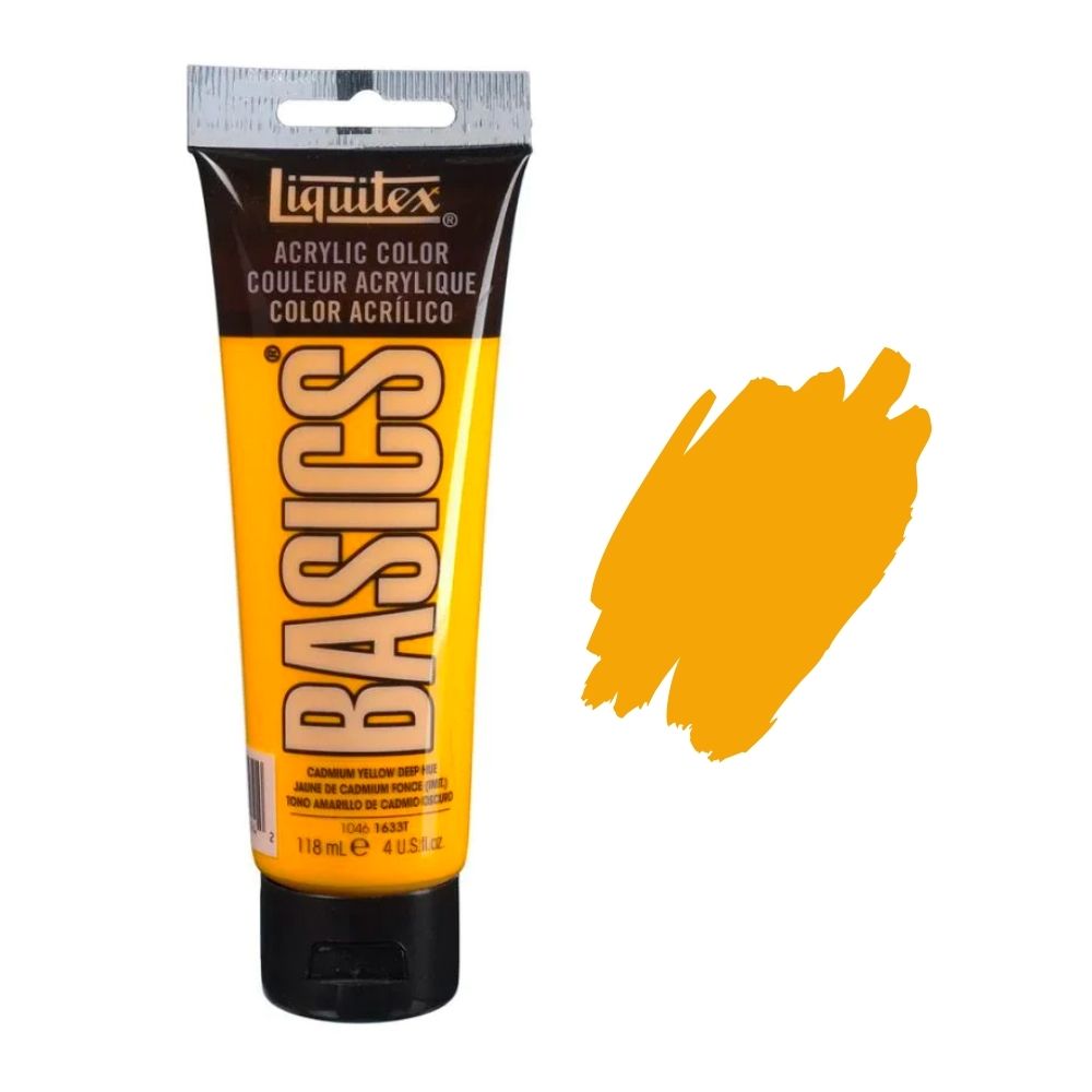 liquitex basics acrylic paint cadmium yellow deep