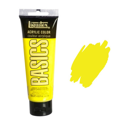 liquitex basics acrylic paint cadmium yellow 118ml tube