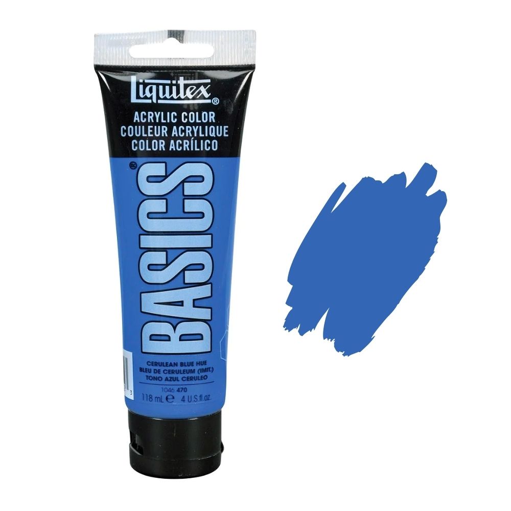 liquitex basics acrylic paint cerulean blue hue