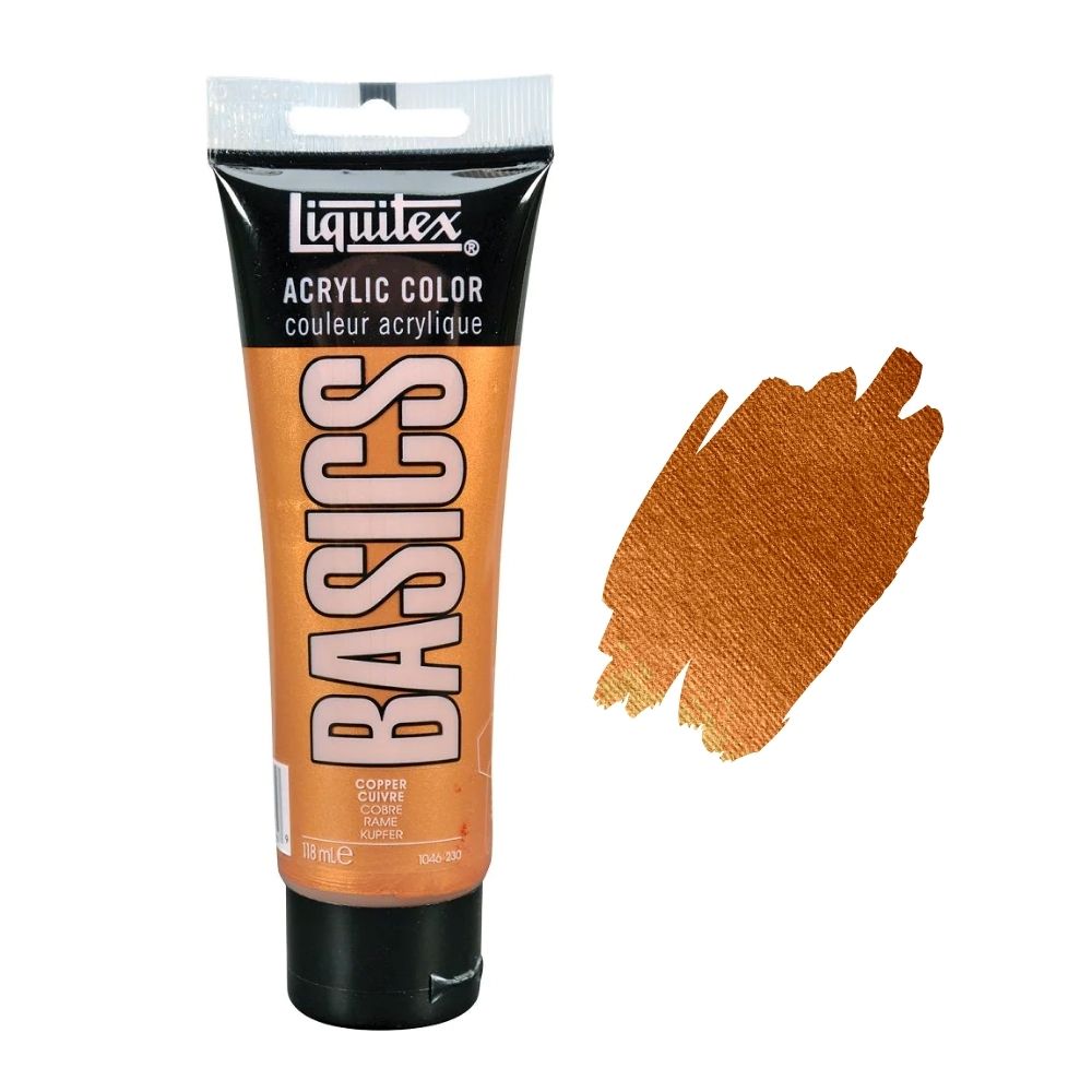 Liquitex basics acrylic paint copper