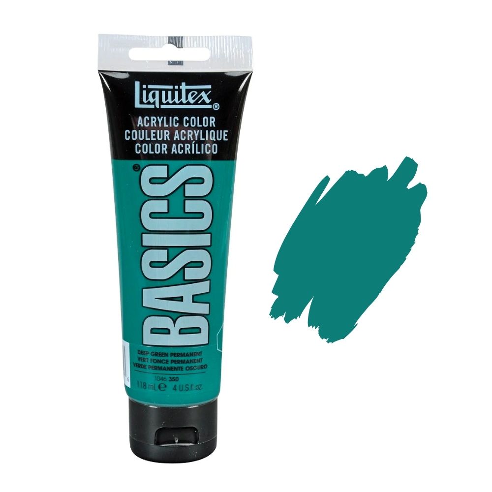 Liquitex basics acrylic paint green deep