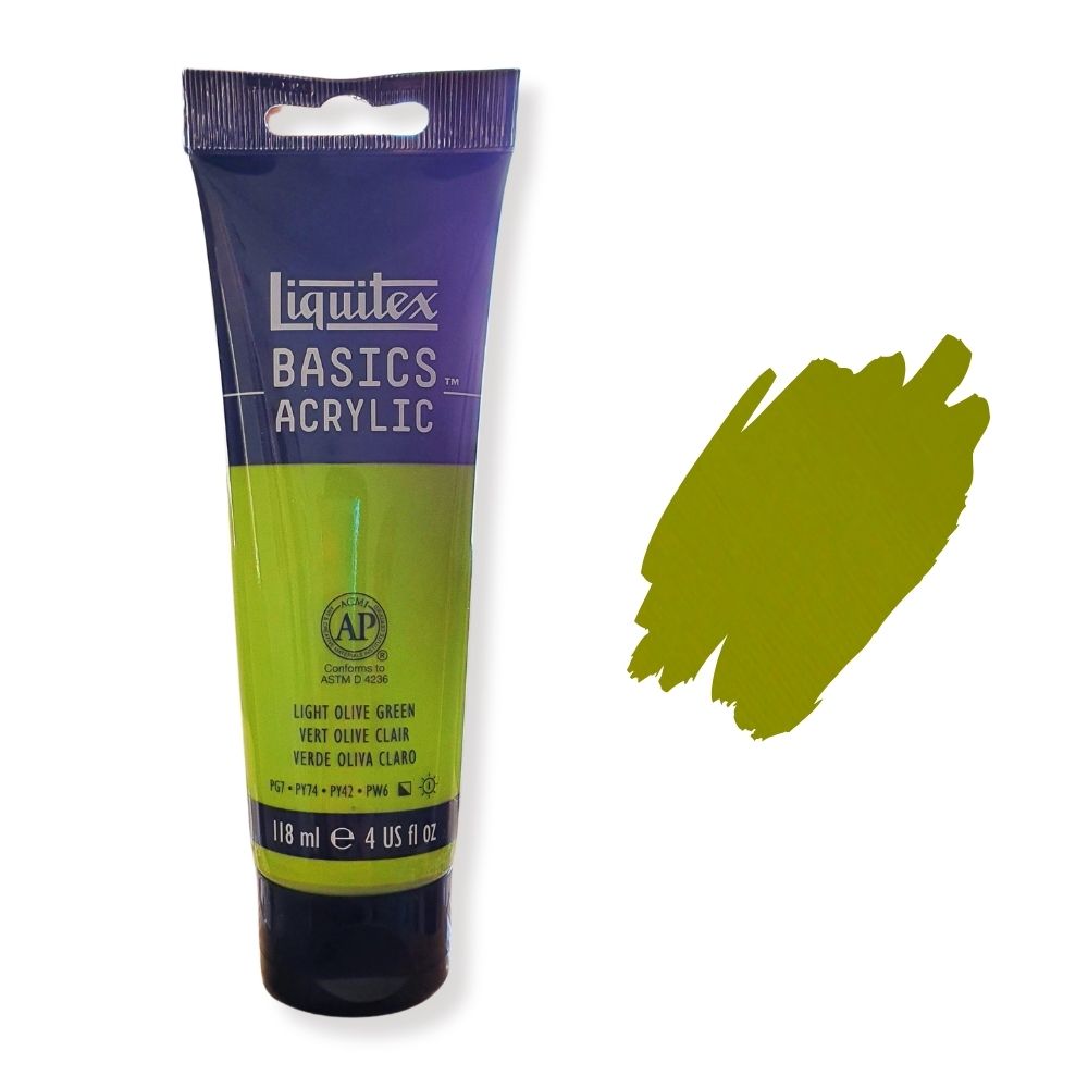liquitex basics acrylic paint olive green