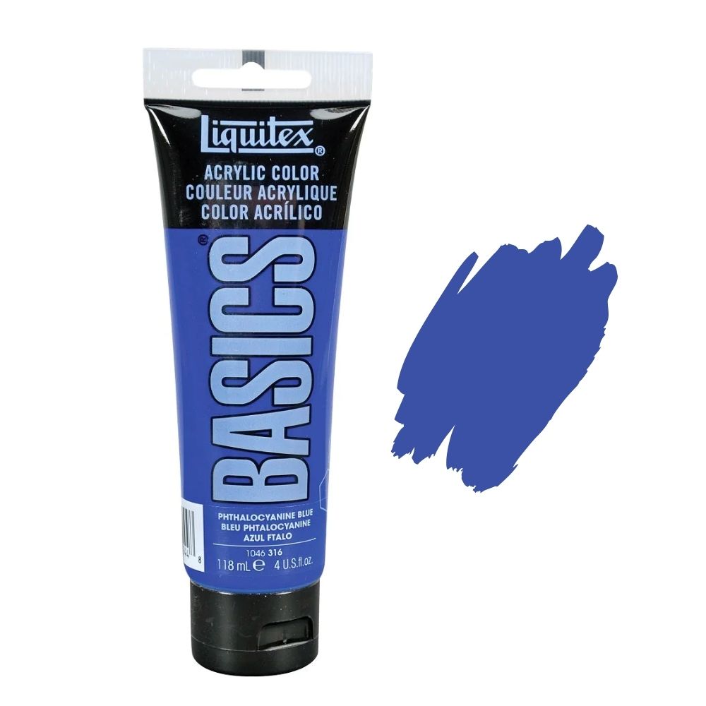 Liquitex basics acrylic paint phthalo blue