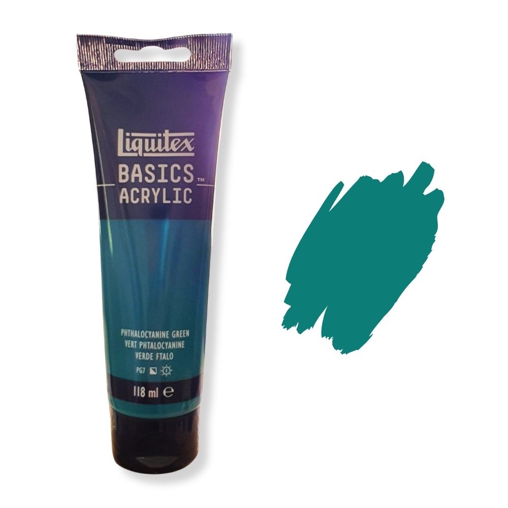 Liquitex basics acrylic paint phthalo green