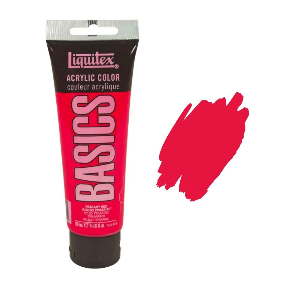 Liquitex basics acrylic paint primary red