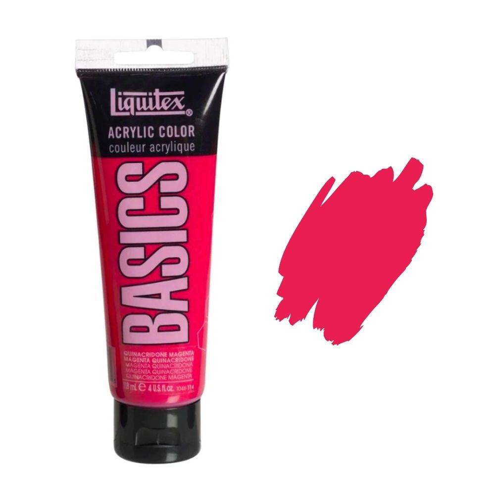 Liquitex basics acrylic paint quinacridone magenta