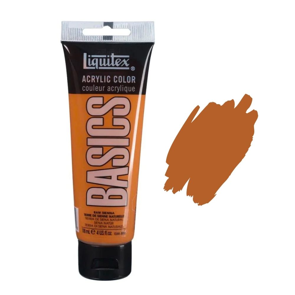 Liquitex basics acrylic paint raw sienna