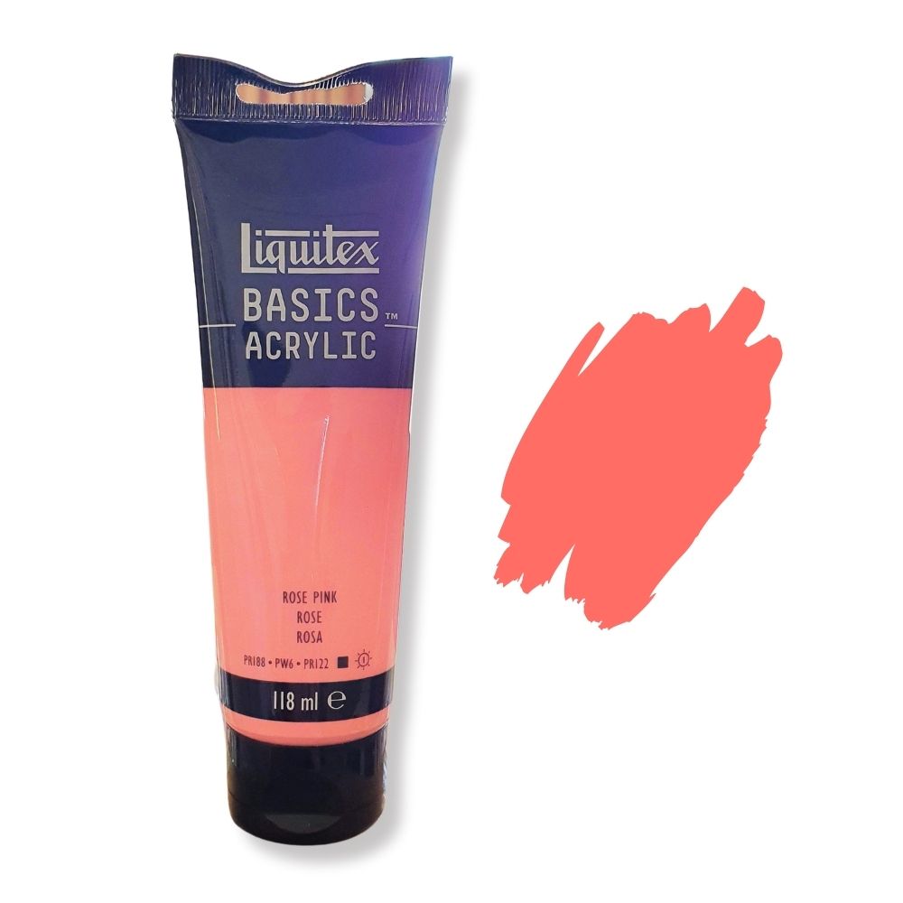 liquitex basics acrylic paint rose pink