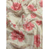 Printed Raw Silk Fabric Rose Pink & Cream