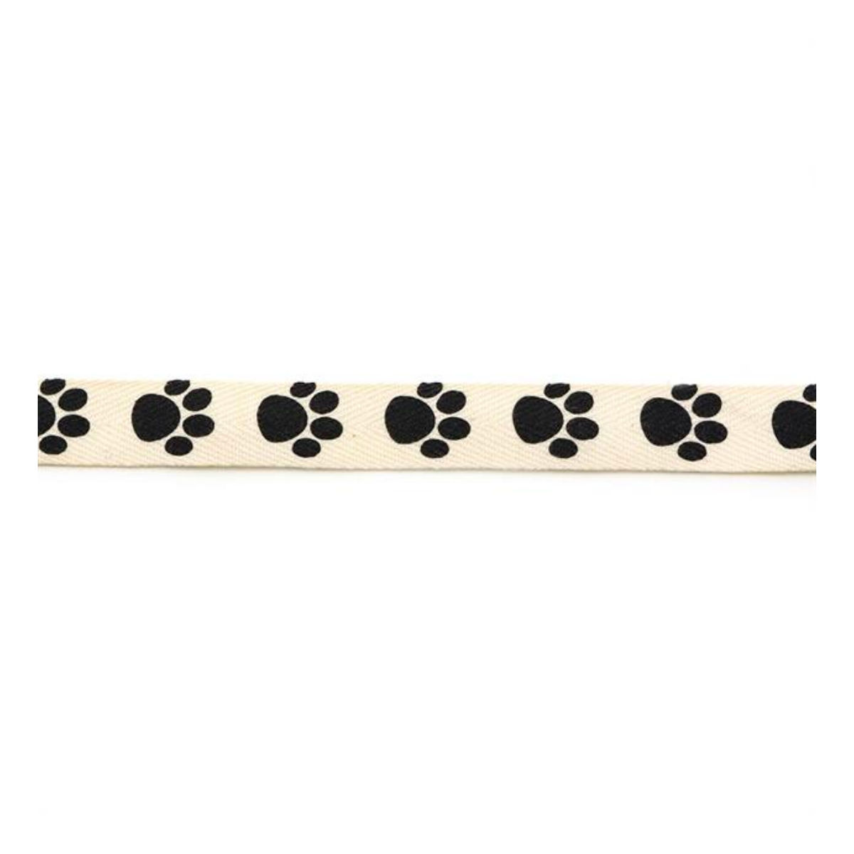 Natural Printed Cotton Ribbon Paw Prints