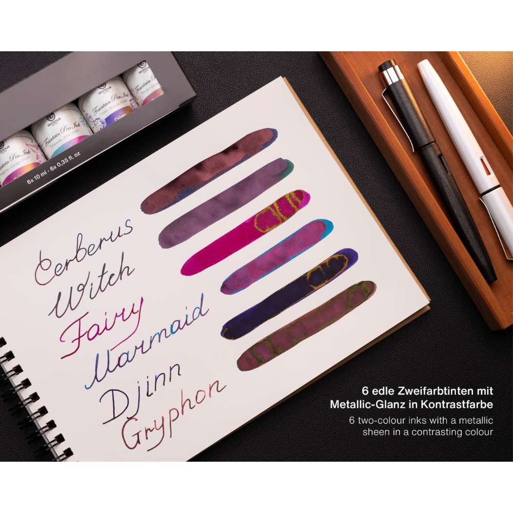 Fountain Pen Ink Set, Sheen Effect, x 10ml – Homes N Living