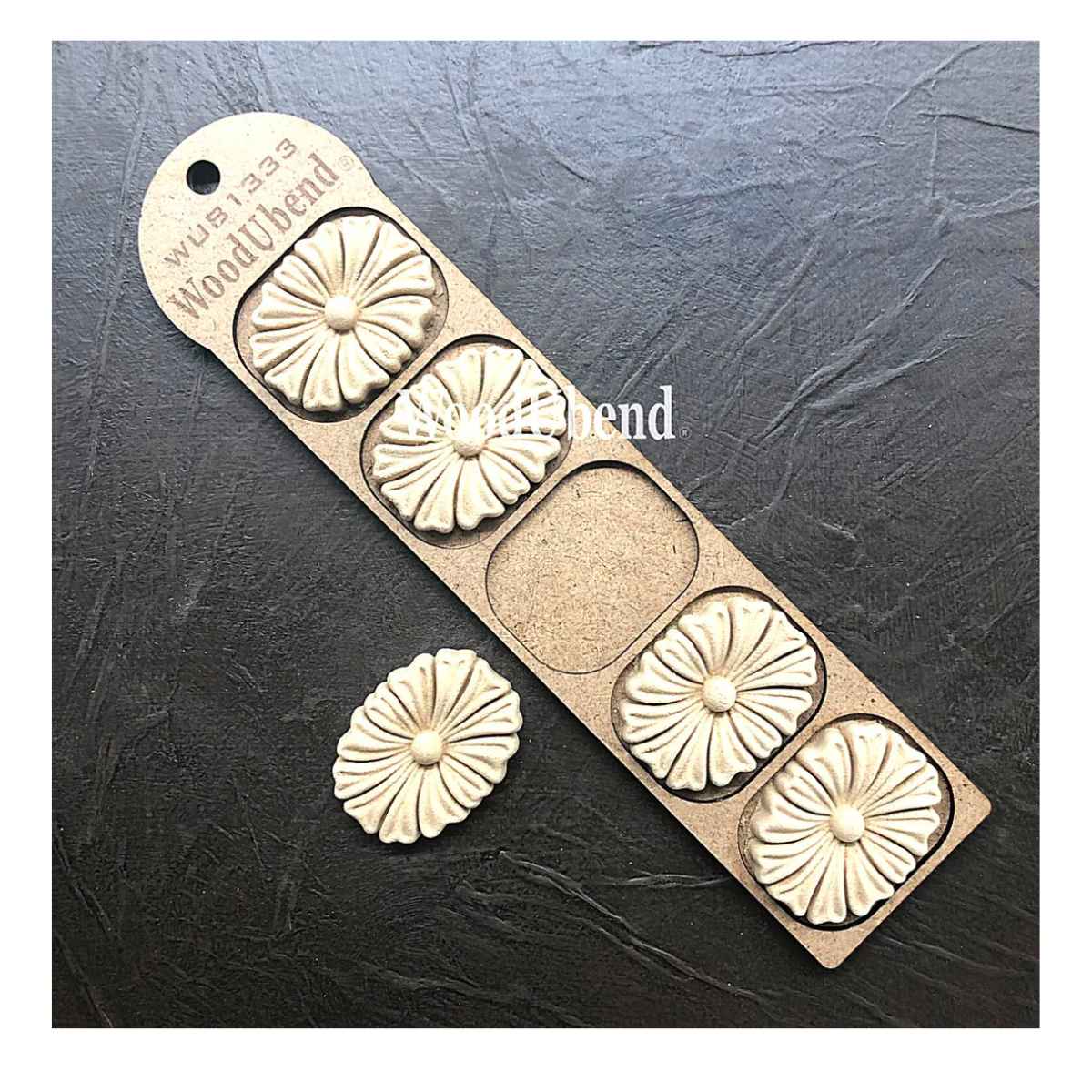 WoodUbend - Pack of Five Solid Flowers 
