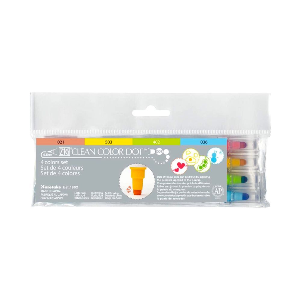 zig twin tip clean colour dot markers