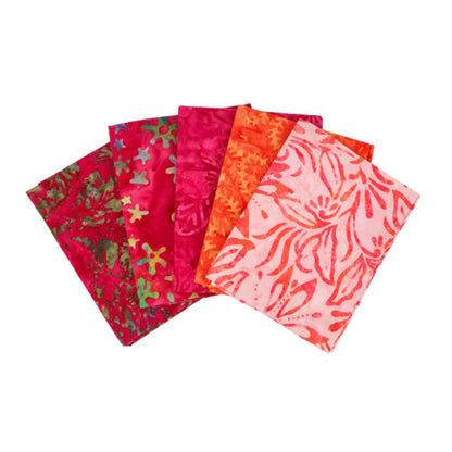 batik fabric in shades of red