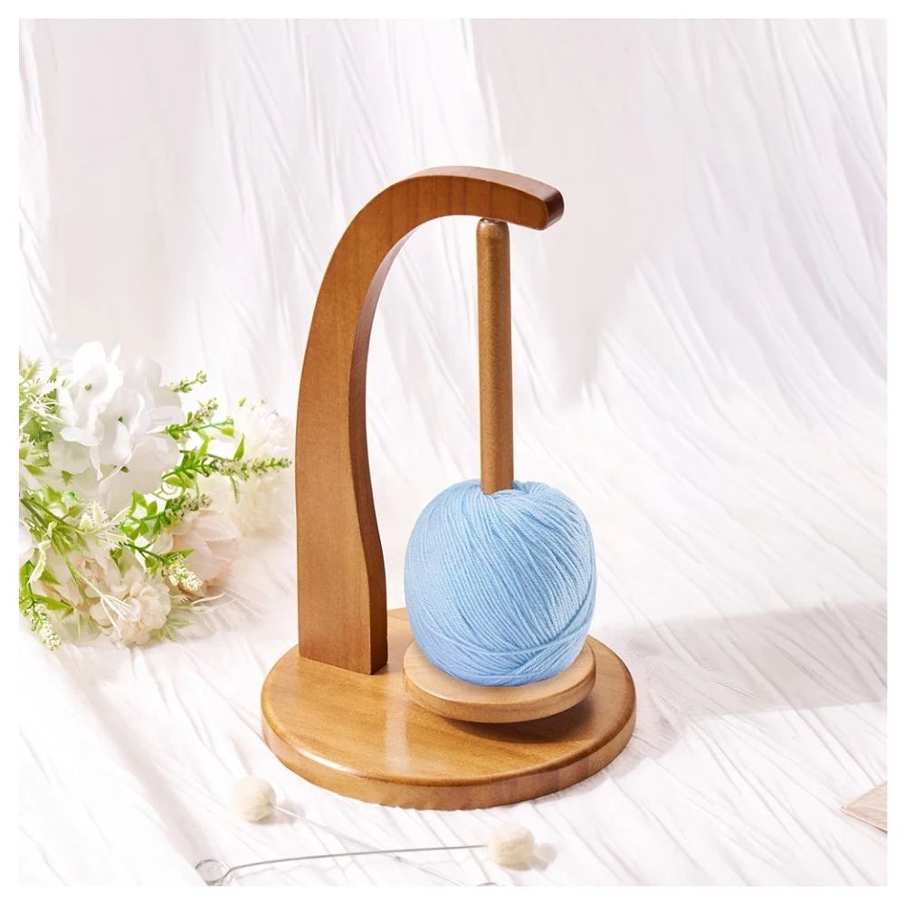 wooden yarn holder