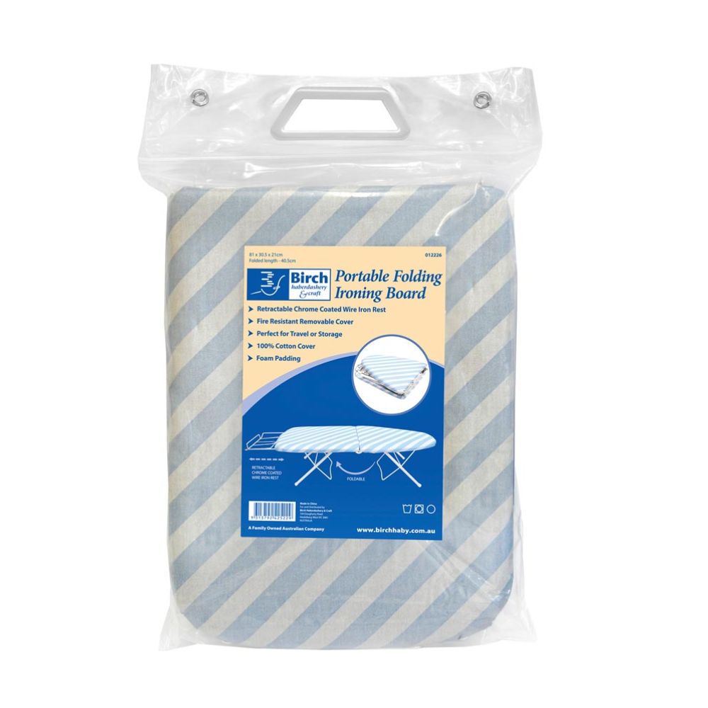 birch portable folding ironing board