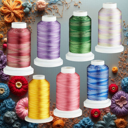 birch variegated rayon thread spool 1000 meter