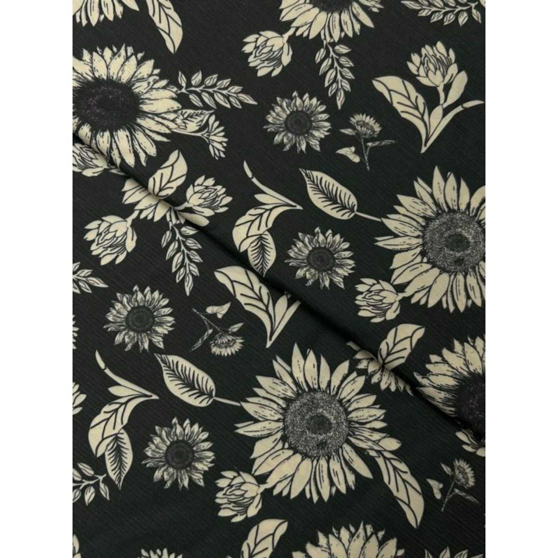 black and white silk fabric