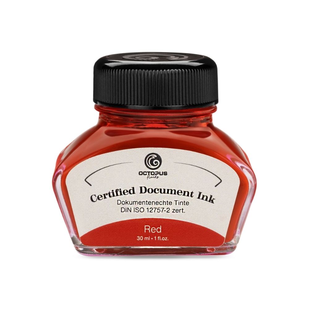iso certified document ink red