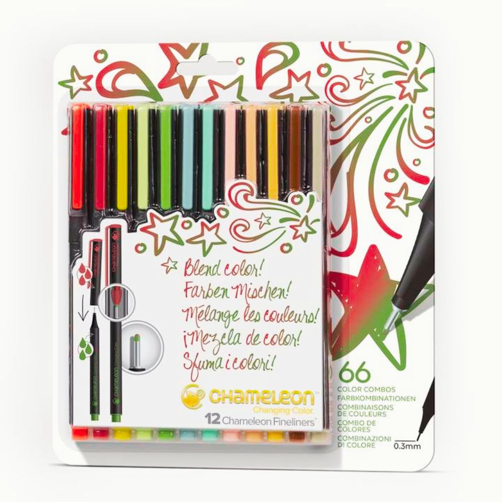 chameleon designer fineliner pen set