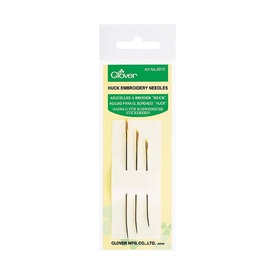 Clover Huck Embroidery Needles, Pack of 3