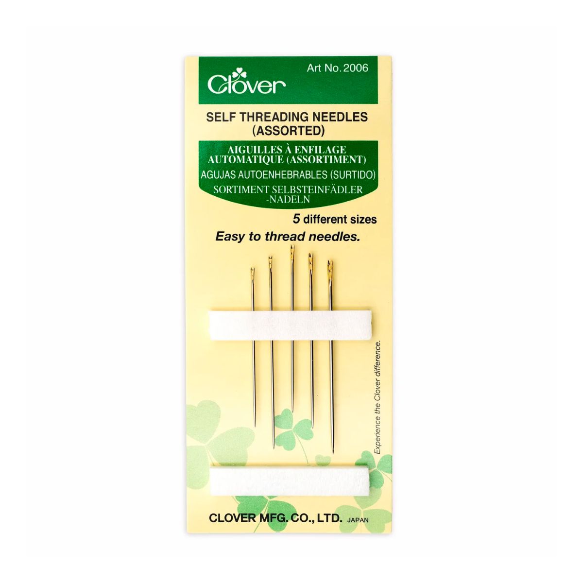 clover self threading needles