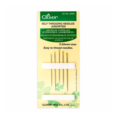 clover self threading needles