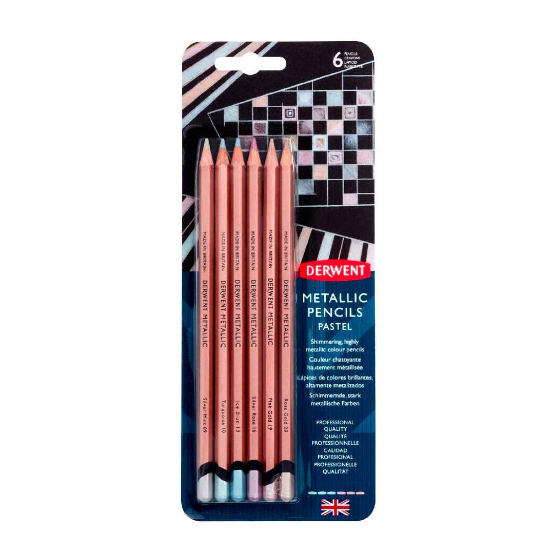 Derwent Metallic Pencils, pastel colours
