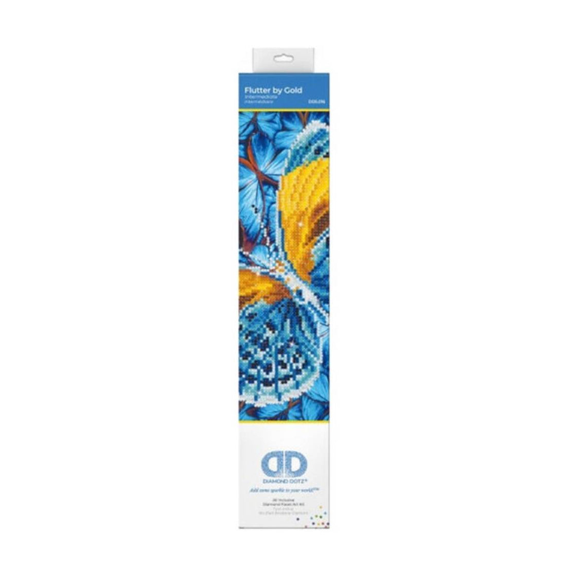 diamond dotz painting kit, gold butterfly