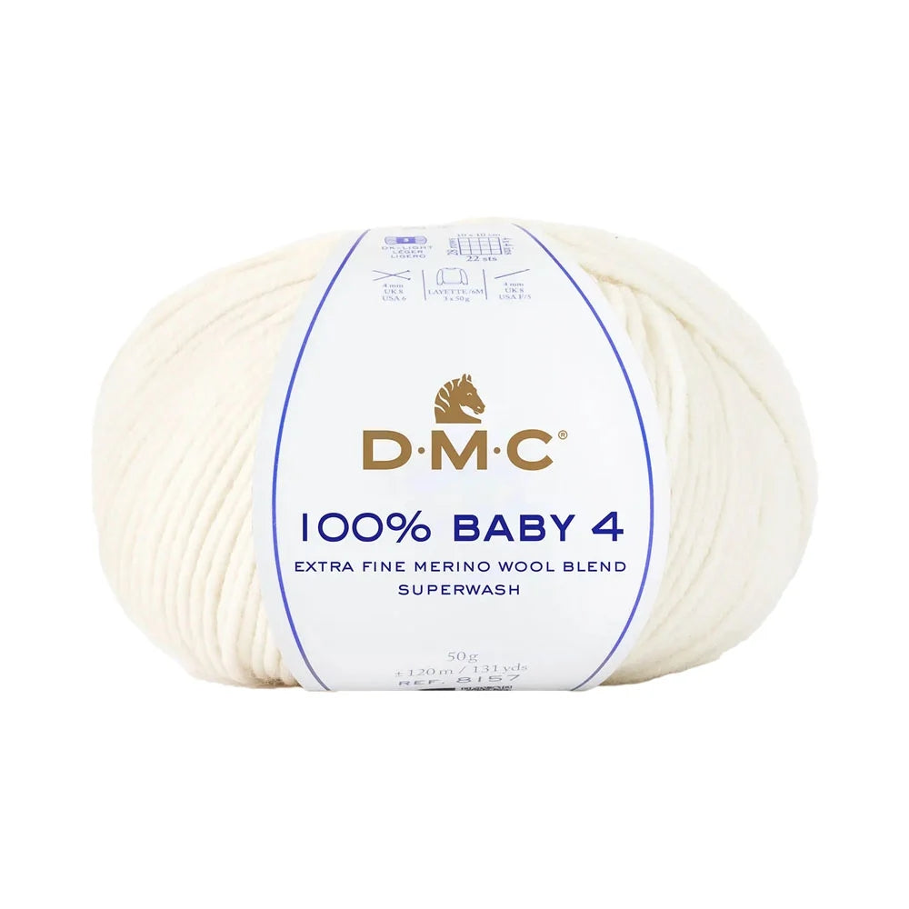 white dmc baby 4 yarn for knitting and crochet