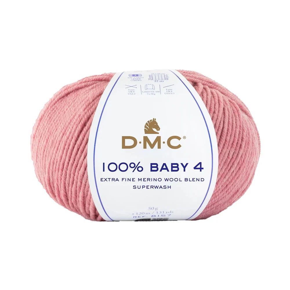 pink dmc baby 4 fine merino yarn for crochet 