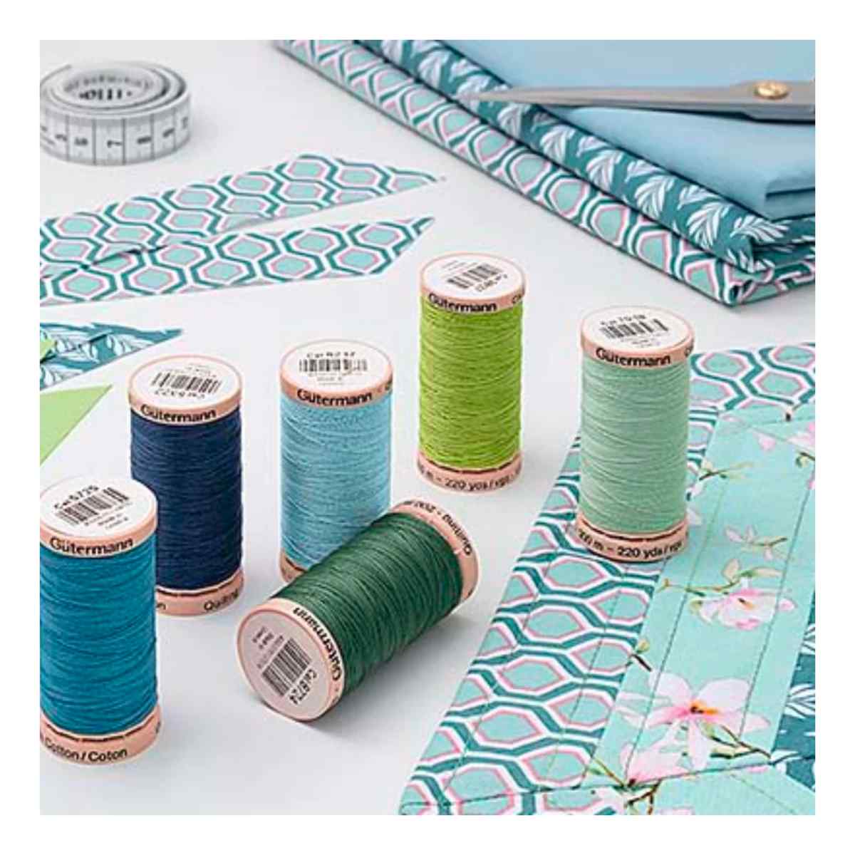 Gutermann Creativ Hand Quilting Thread Set, Blue / Green