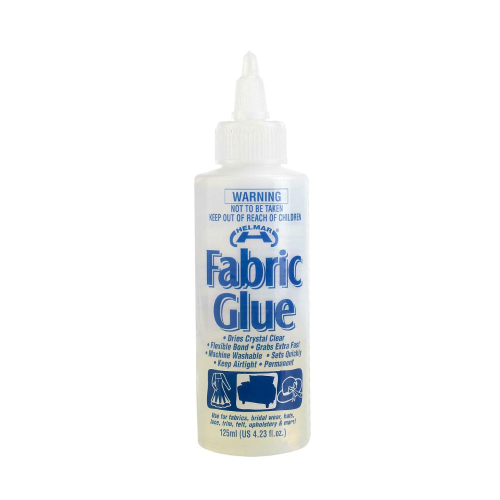 helmar fabric glue adhesive 125ml dries clear machine washable