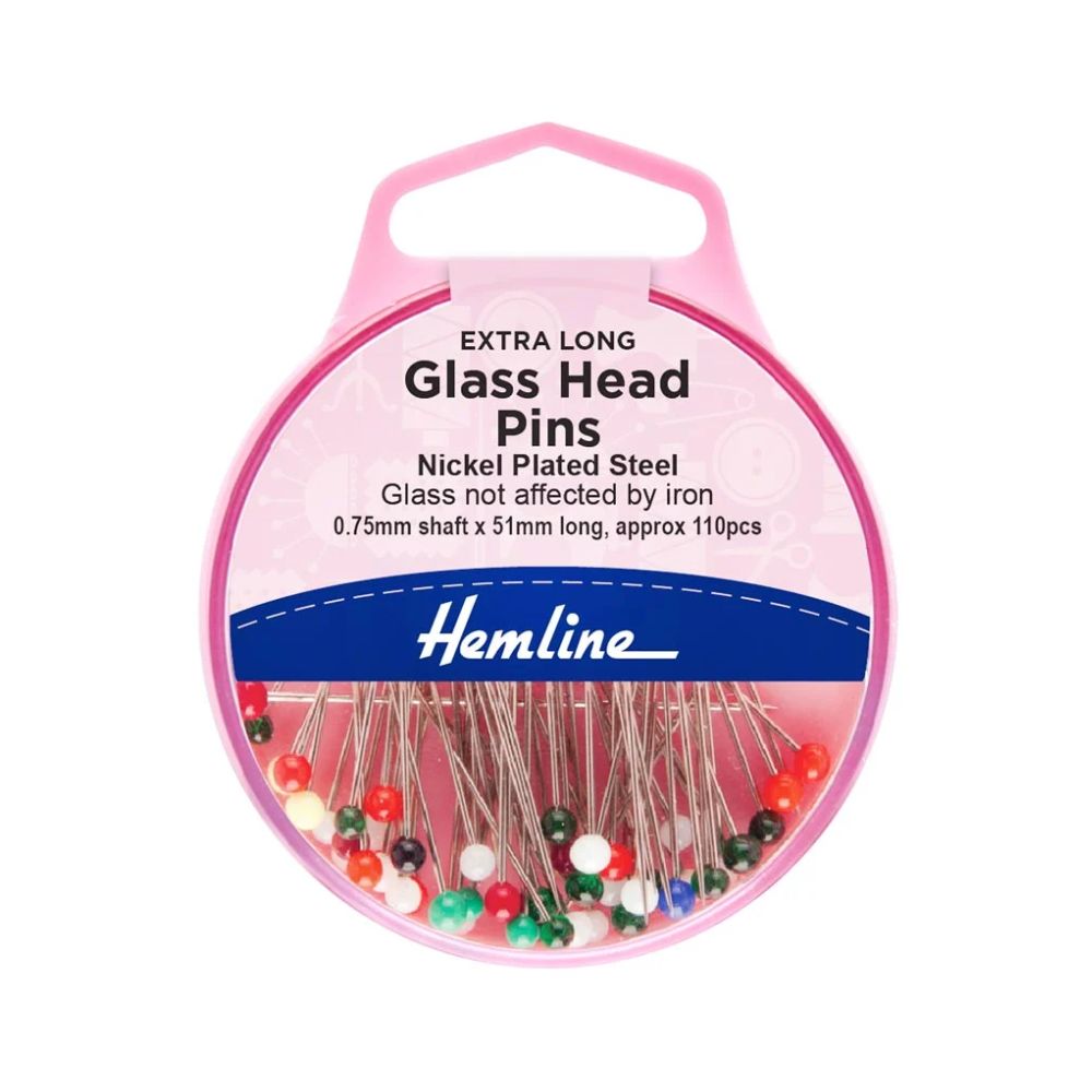 long glass head pins