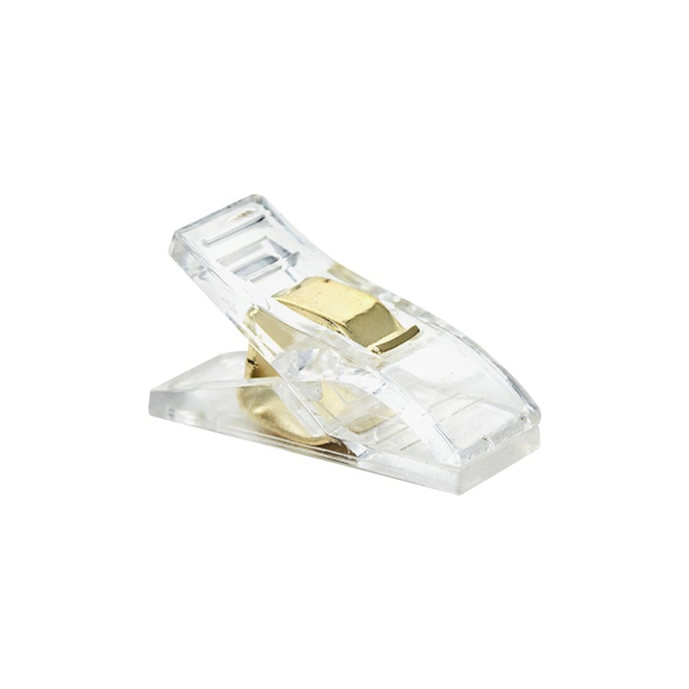 white hemline gold fabric quilt clips 15pcs