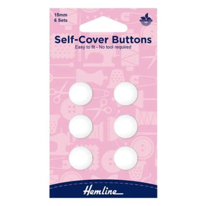 hemline self cover buttons 15mm