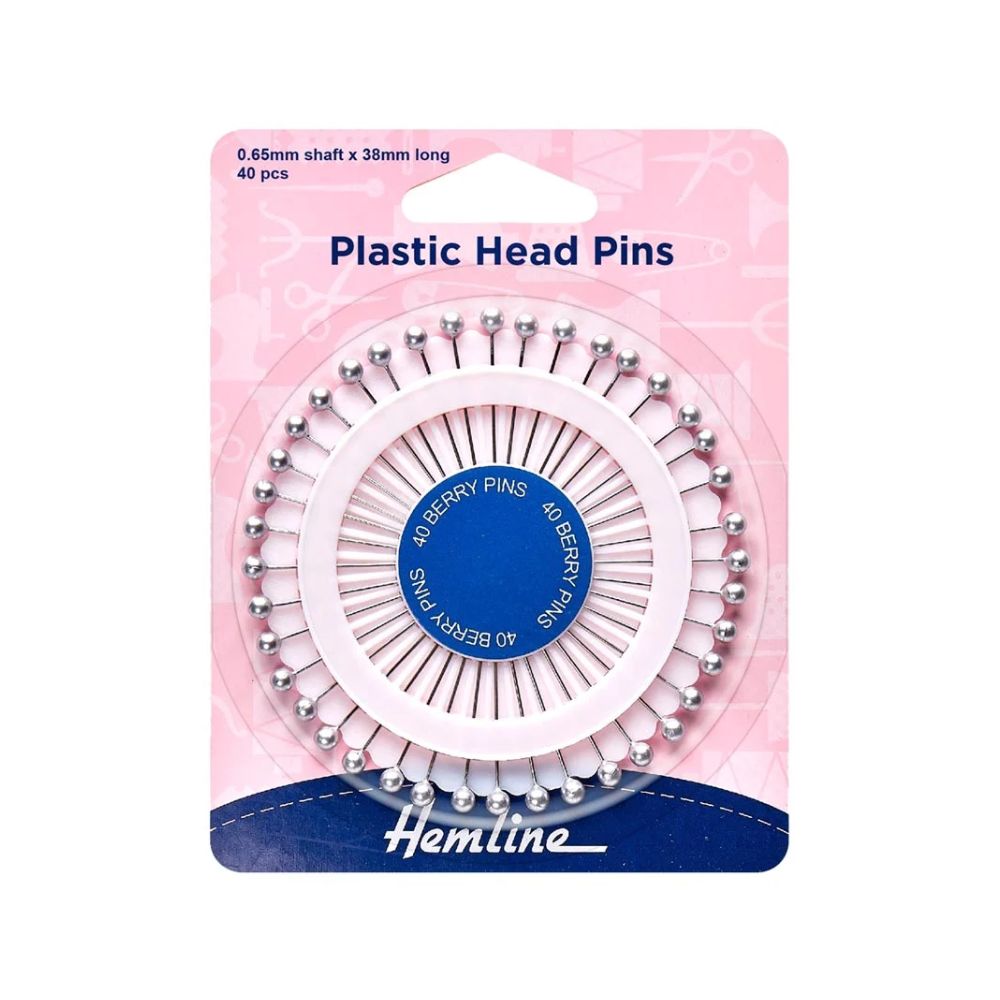 hemline silver berry pearl head pins
