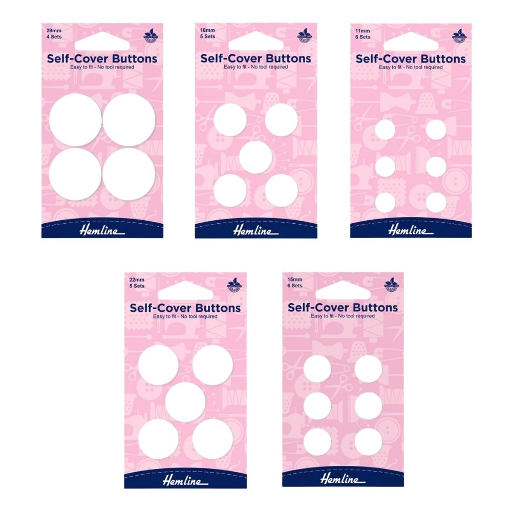 hemline self cover buttons nylon