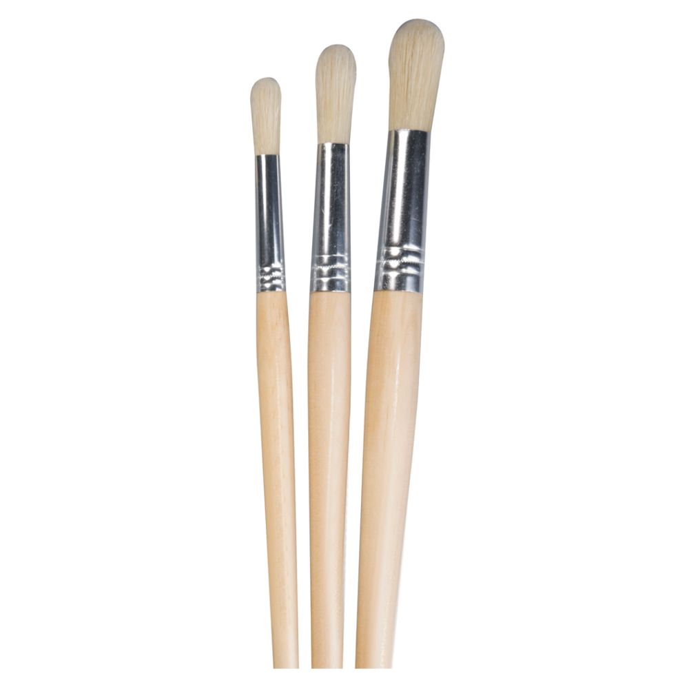 hog hair round paint brush