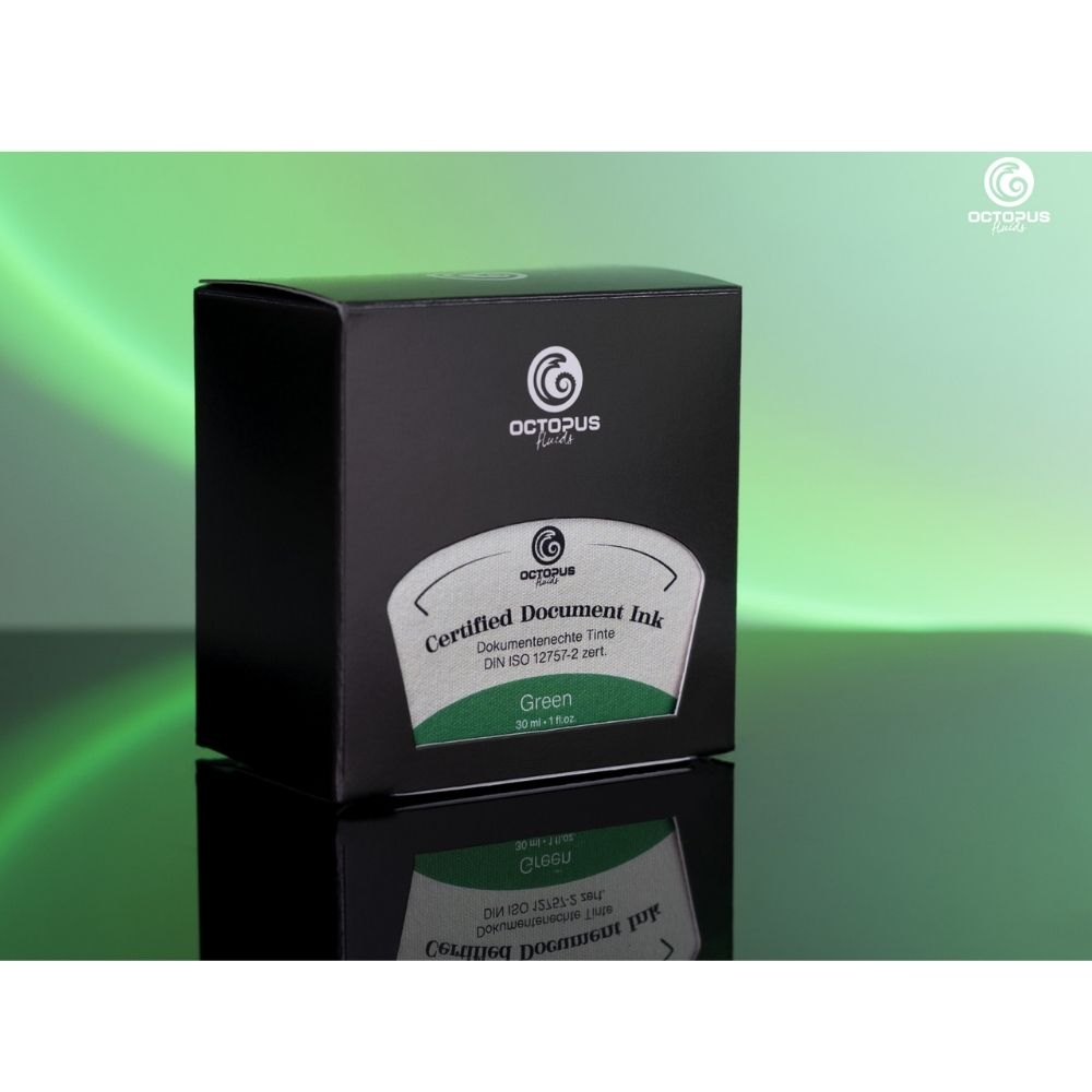 iso certified document ink green