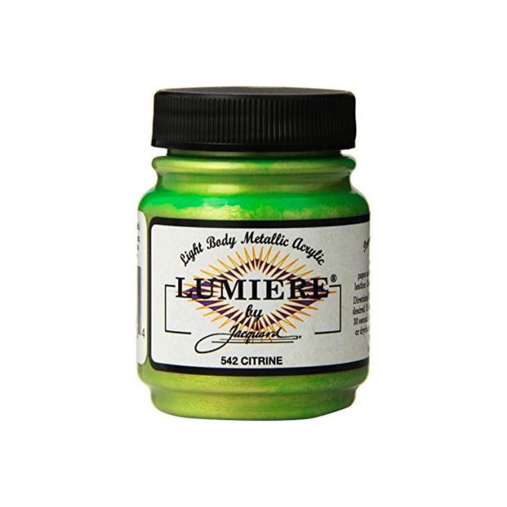 jacquard lumiere acrylic paint citrine green