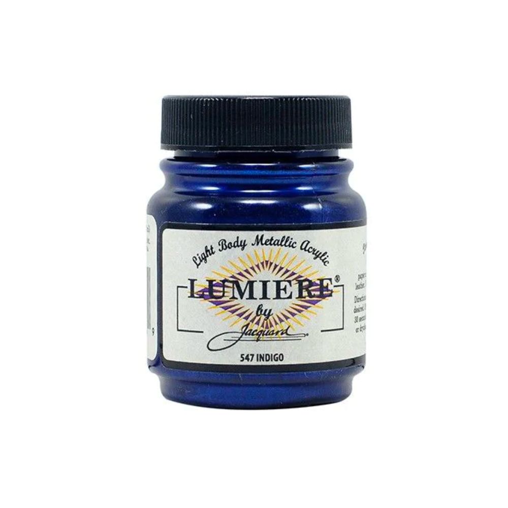 jacquard lumiere acrylic paint indigo blue