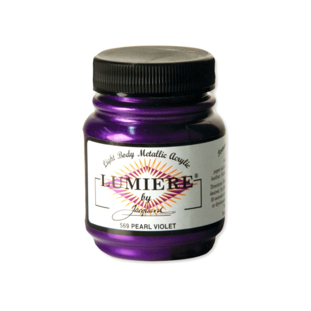 jacquard lumiere pearlescent violet acrylic paint 70ml