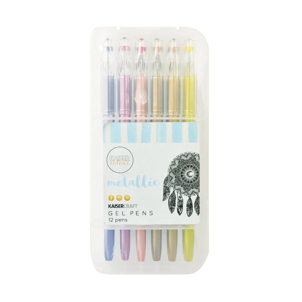 kaisercraft metallic gel pens 12 pack