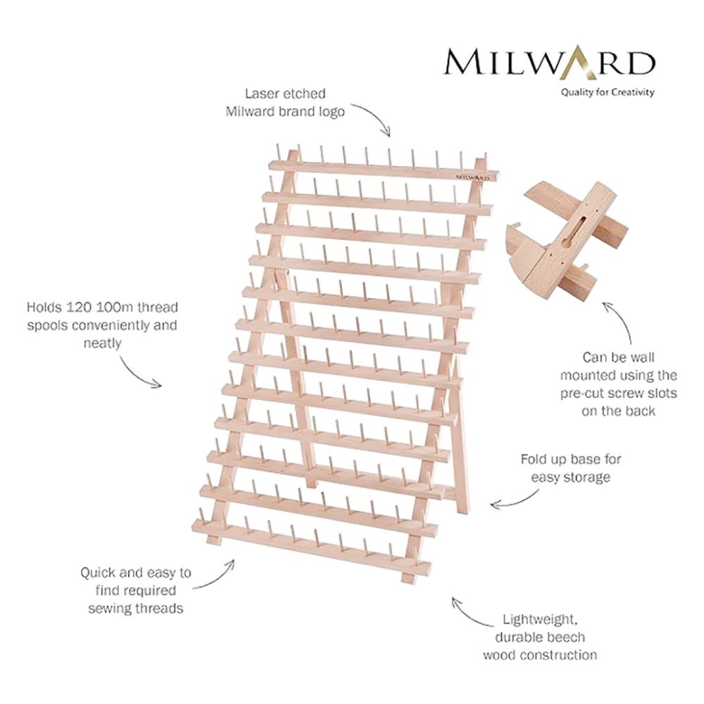 wooden thread rack