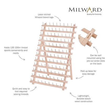 wooden thread rack