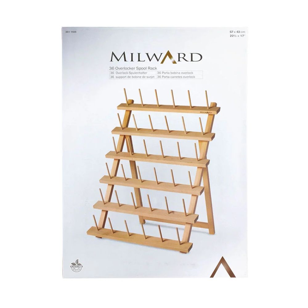 thread storage wooden rack