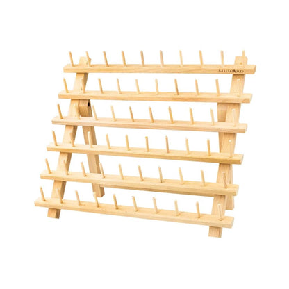 wooden thread spool rack