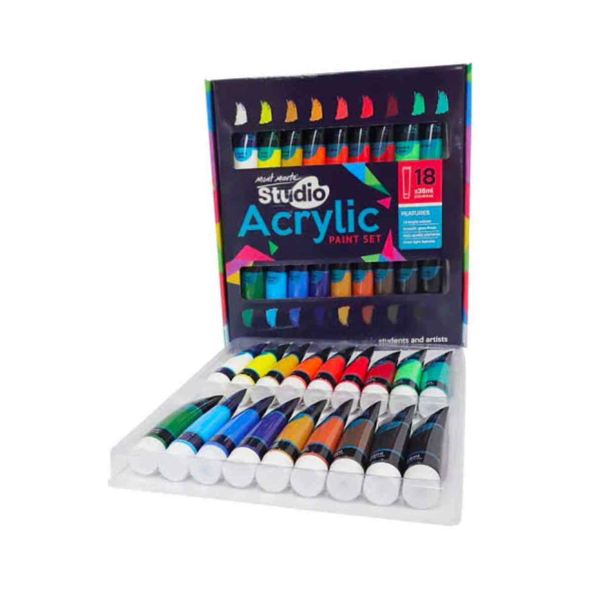 Mont Marte Studio Acrylic Paint Set 18 piece